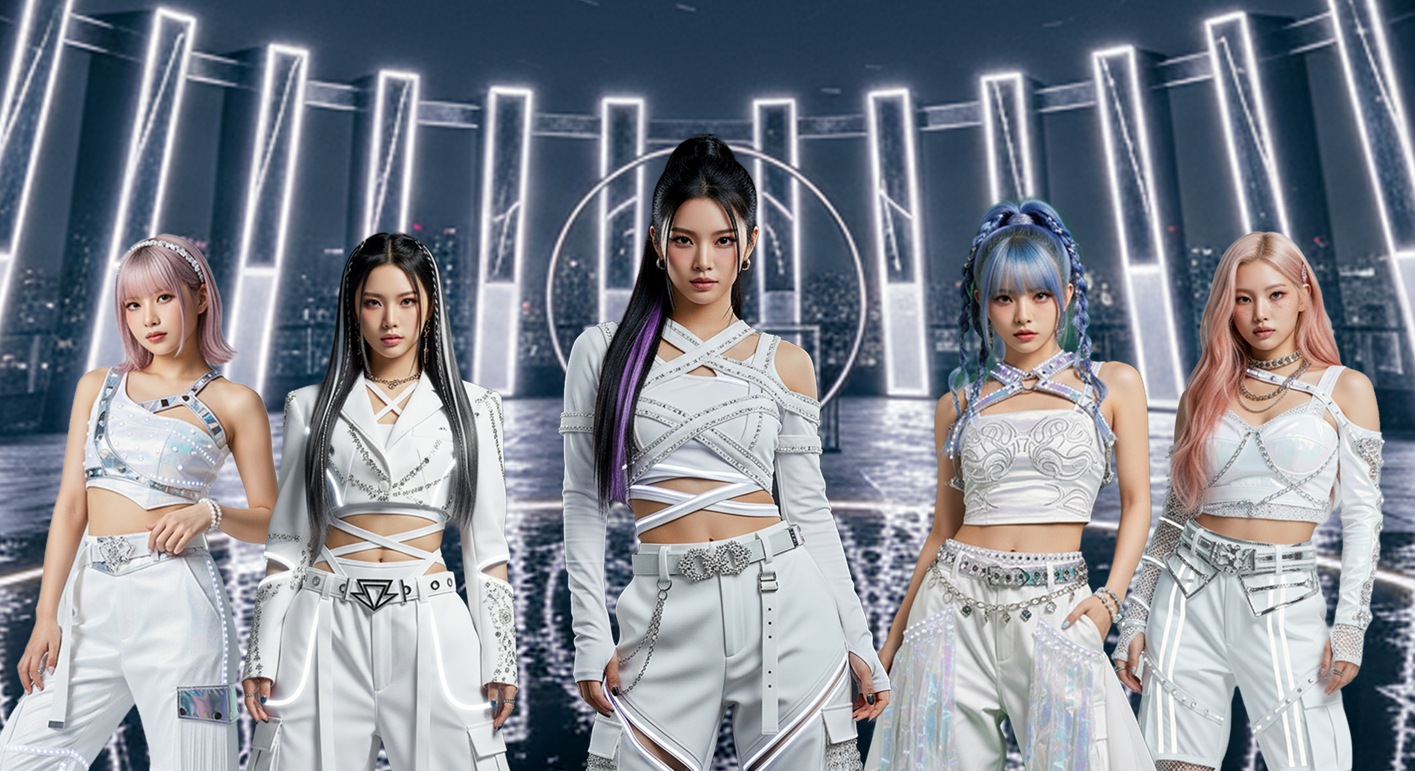 Mirror Pop時代の白い衣装と鏡のステージ